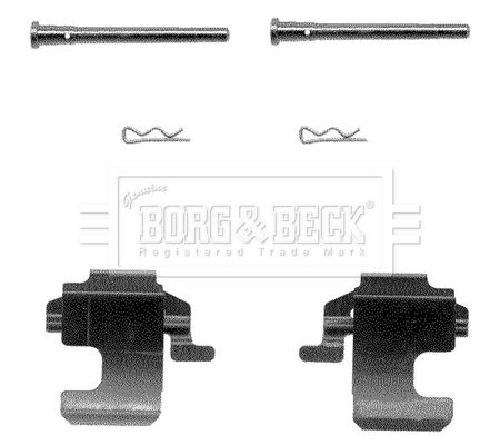 BORG & BECK Комплектующие, колодки дискового тормоза BBK1029